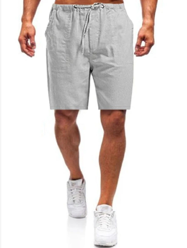 Men's linen large size bag shorts