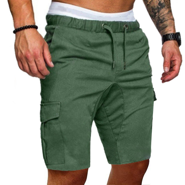 Shorts Men's Loose Casual Thin Belt Casual Sports Shorts