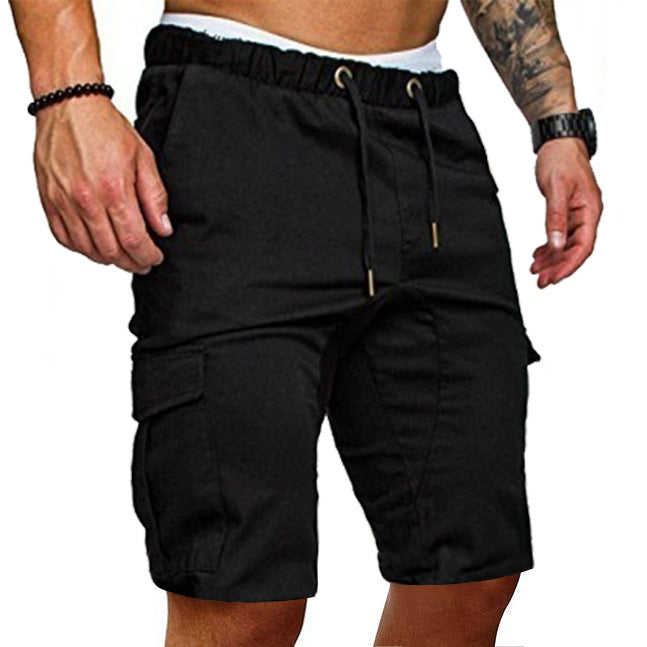 Shorts Men's Loose Casual Thin Belt Casual Sports Shorts