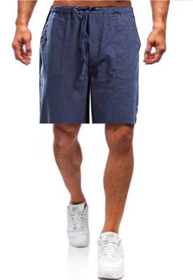 Men's linen large size bag shorts