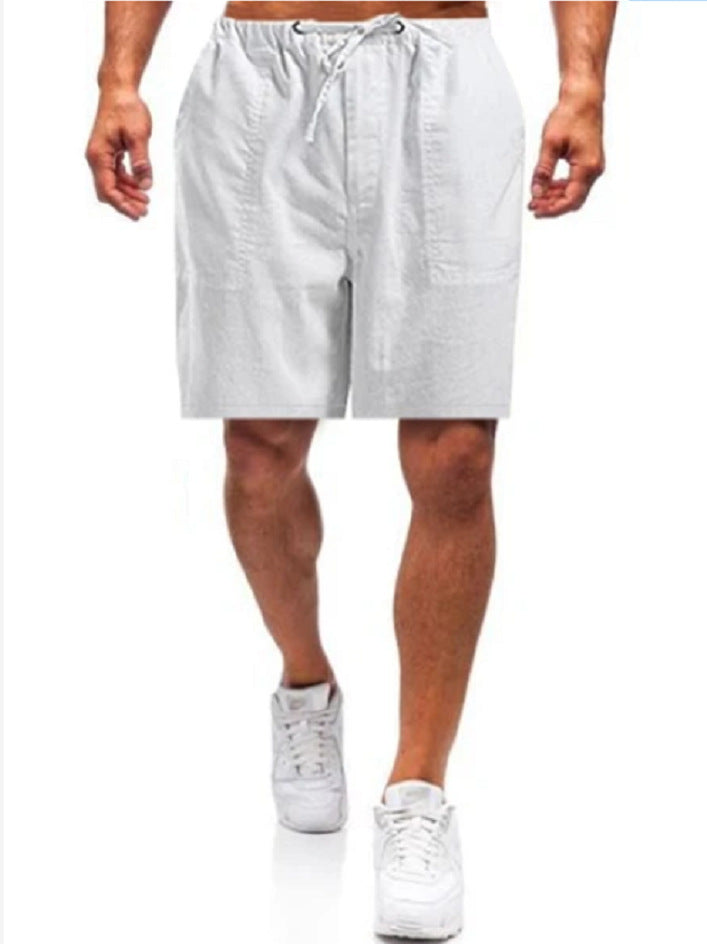 Men's linen large size bag shorts