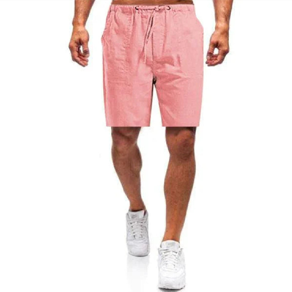 Men's linen large size bag shorts