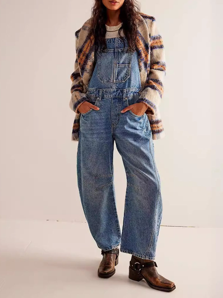 Casual Loose Denim Overalls