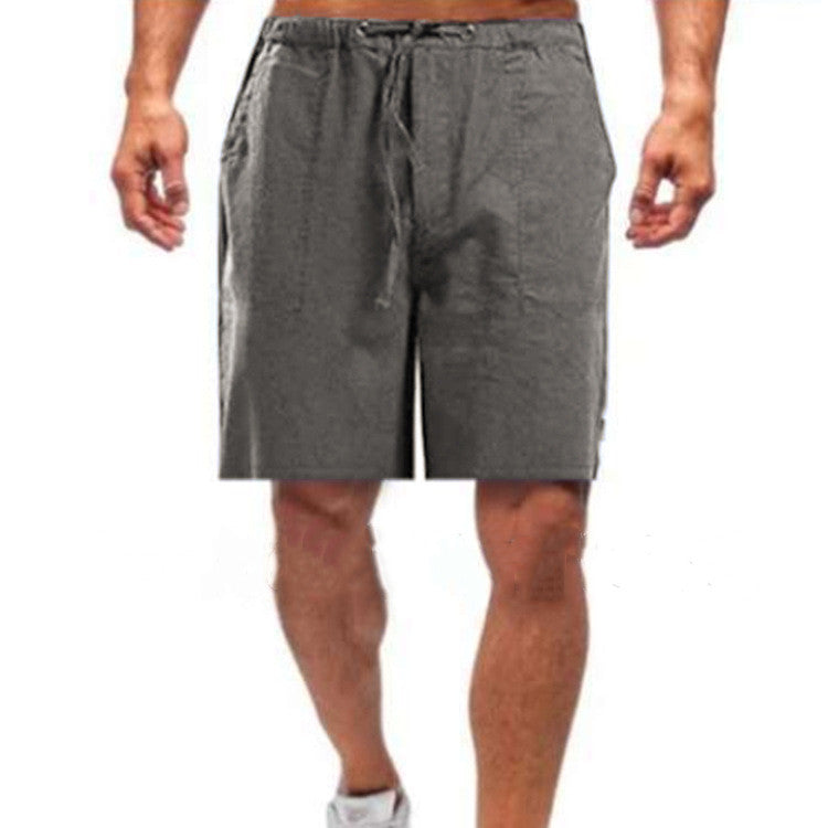 Men's linen large size bag shorts